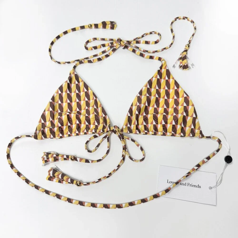 LOVERS & FRIENDS HORIZON MULTI TRIGON BIKINI RESORT SURF SWIM BEACH GLAM SML - Picture 4 of 10